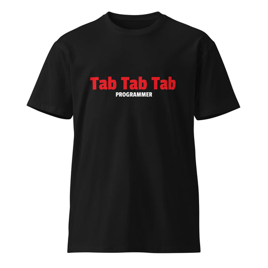 Image of the Premium Tab Tab Tab Programmer T Shir
